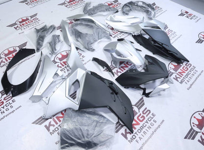 Fairings for Kawasaki Ninja 500 (2024-2025) Matte Black, Matte Silver from KingsMotorcycleFairings.com