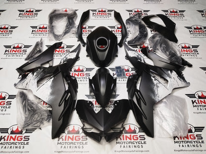 Fairings for Kawasaki Ninja 500 (2024-2025) Matte Black, Matte White Spray at KingsMotorcycleFairings.com