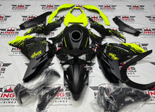 Fairings for Kawasaki Ninja 500 (2024-2025) Matte Black, Neon Yellow Spray from KingsMotorcycleFairings.com