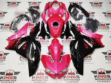 Fairings for Kawasaki Ninja 500 (2024-2025) Pink Splash, Black Gloss at KingsMotorcycleFairings.com
