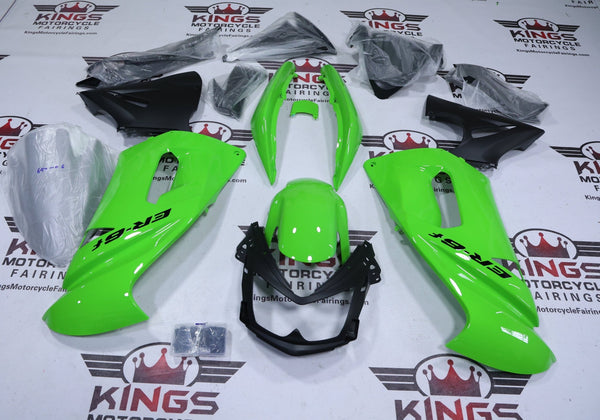 Fairings for Kawasaki Ninja 650 (2006-2008) Kawi Green, Black at KingsMotorcycleFairings.com