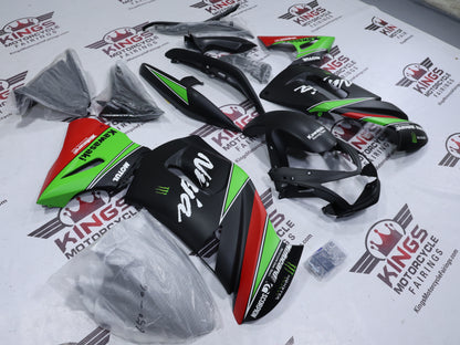 Fairings for Kawasaki Ninja 650 (2006-2008) Matte Black, Green, Red KRT from KingsMotorcycleFairings.com