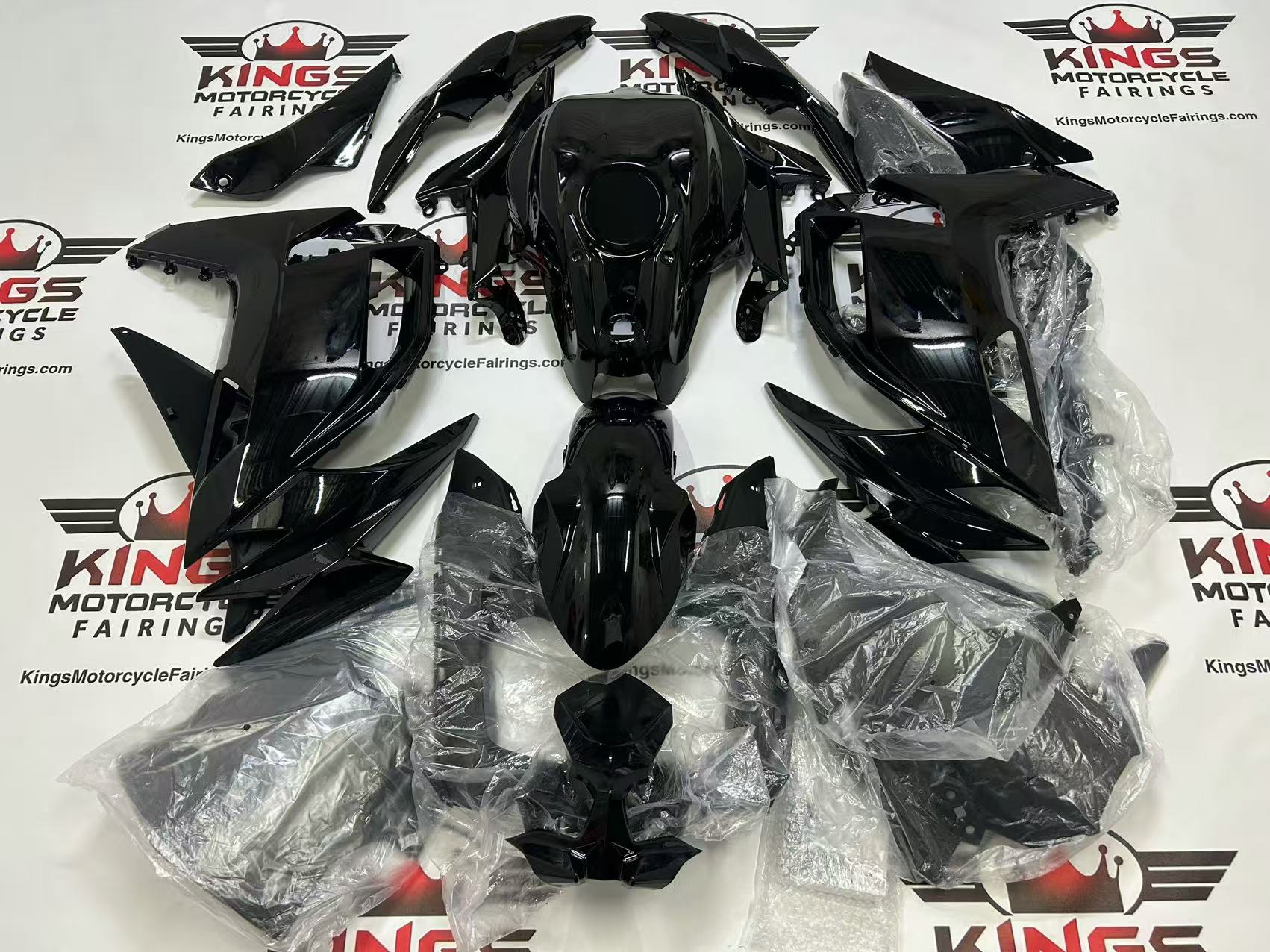 Fairings for Kawasaki Ninja 650 (2020-2025) All Black at KingsMotorcycleFairings.com