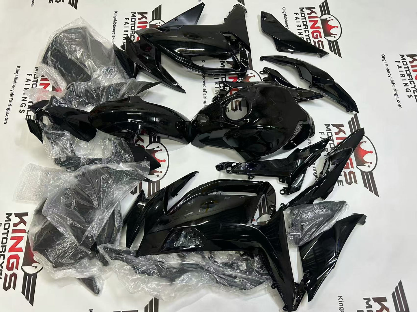 Fairings for Kawasaki Ninja 650 (2020-2025) All Black from KingsMotorcycleFairings.com