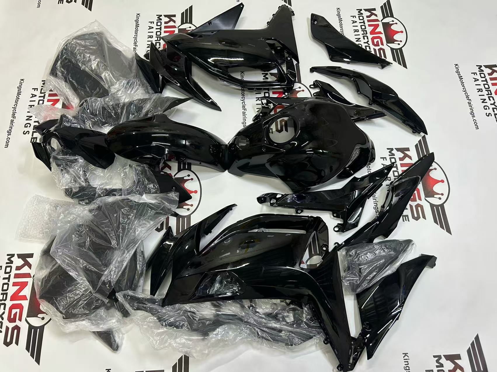 Fairings for Kawasaki Ninja 650 (2020-2025) All Black from KingsMotorcycleFairings.com