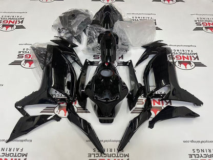 Fairings for Kawasaki Ninja 650 (2020-2025) All Gloss Black from KingsMotorcycleFairings.com