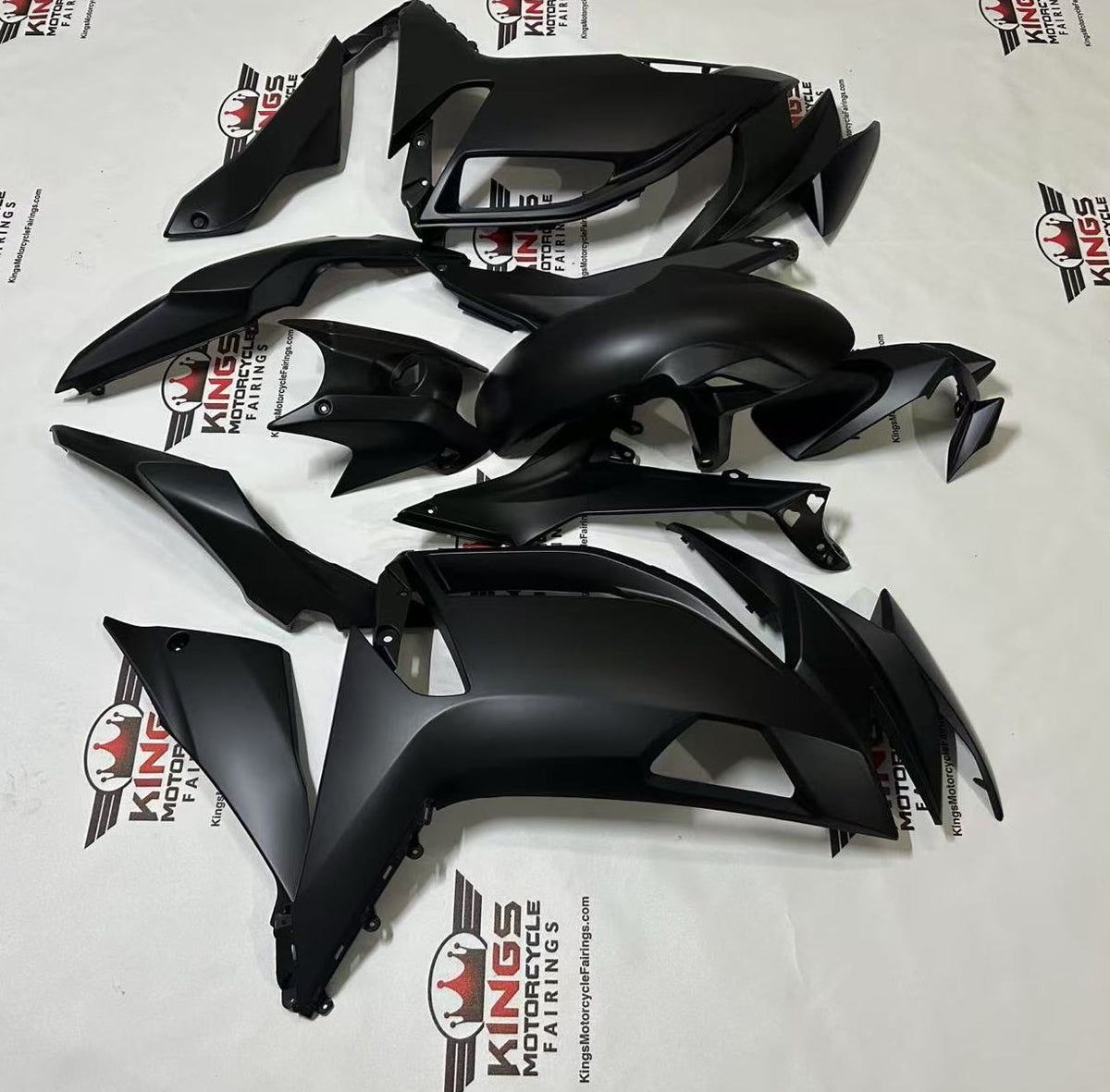 Fairings for Kawasaki Ninja 650 (2020-2025) Flat Black from KingsMotorcycleFairings.com