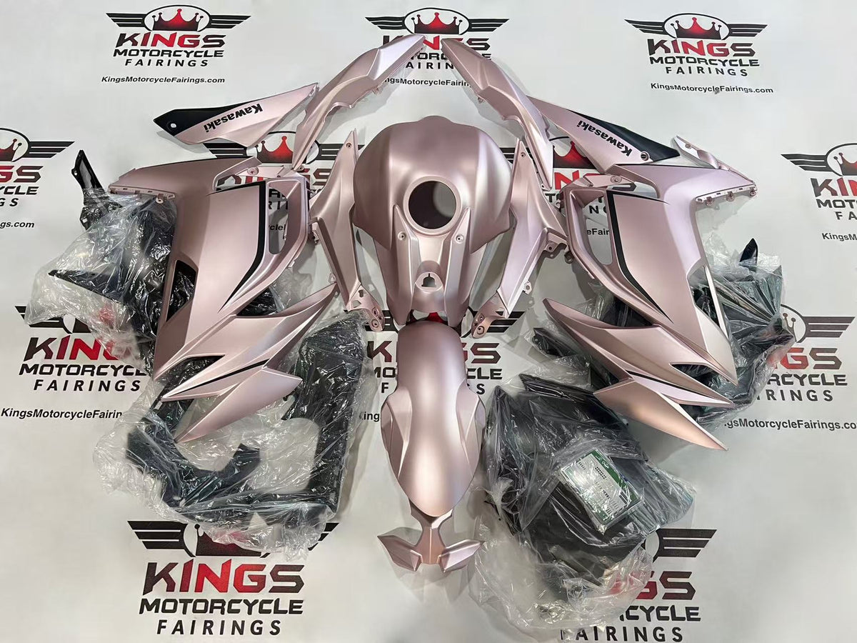 Fairings for Kawasaki Ninja 650 (2020-2025) Matte Light Pink from KingsMotorcycleFairings.com
