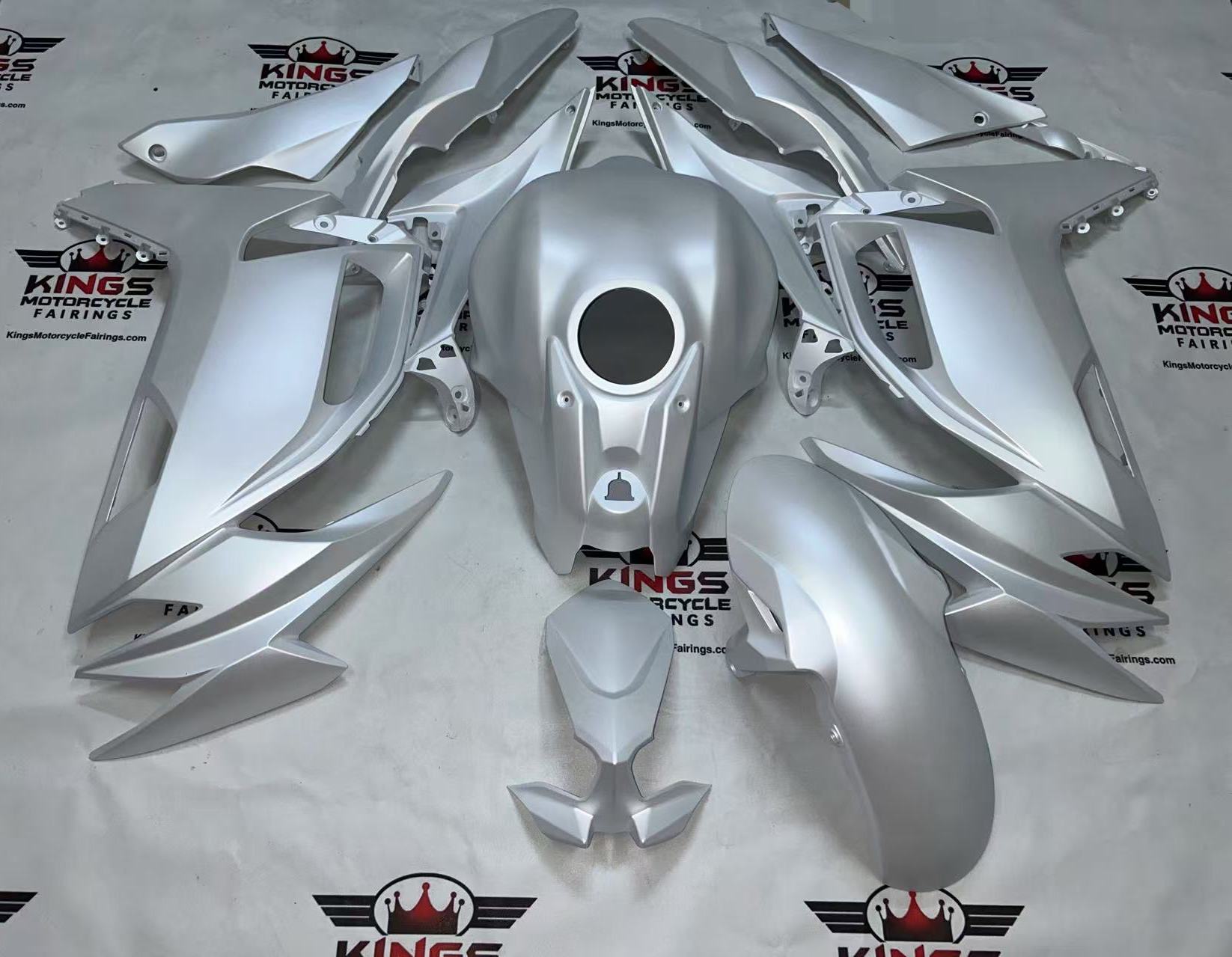 Fairings for Kawasaki Ninja 650 (2020-2025) Matte Silver at KingsMotorcycleFairings.com