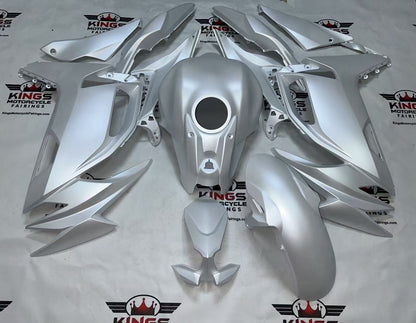 Fairings for Kawasaki Ninja 650 (2020-2025) Matte Silver at KingsMotorcycleFairings.com