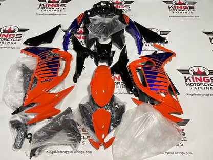 Fairings for Kawasaki Ninja 650 (2020-2025) Orange, Purple Stripe at KingsMotorcycleFairings.com