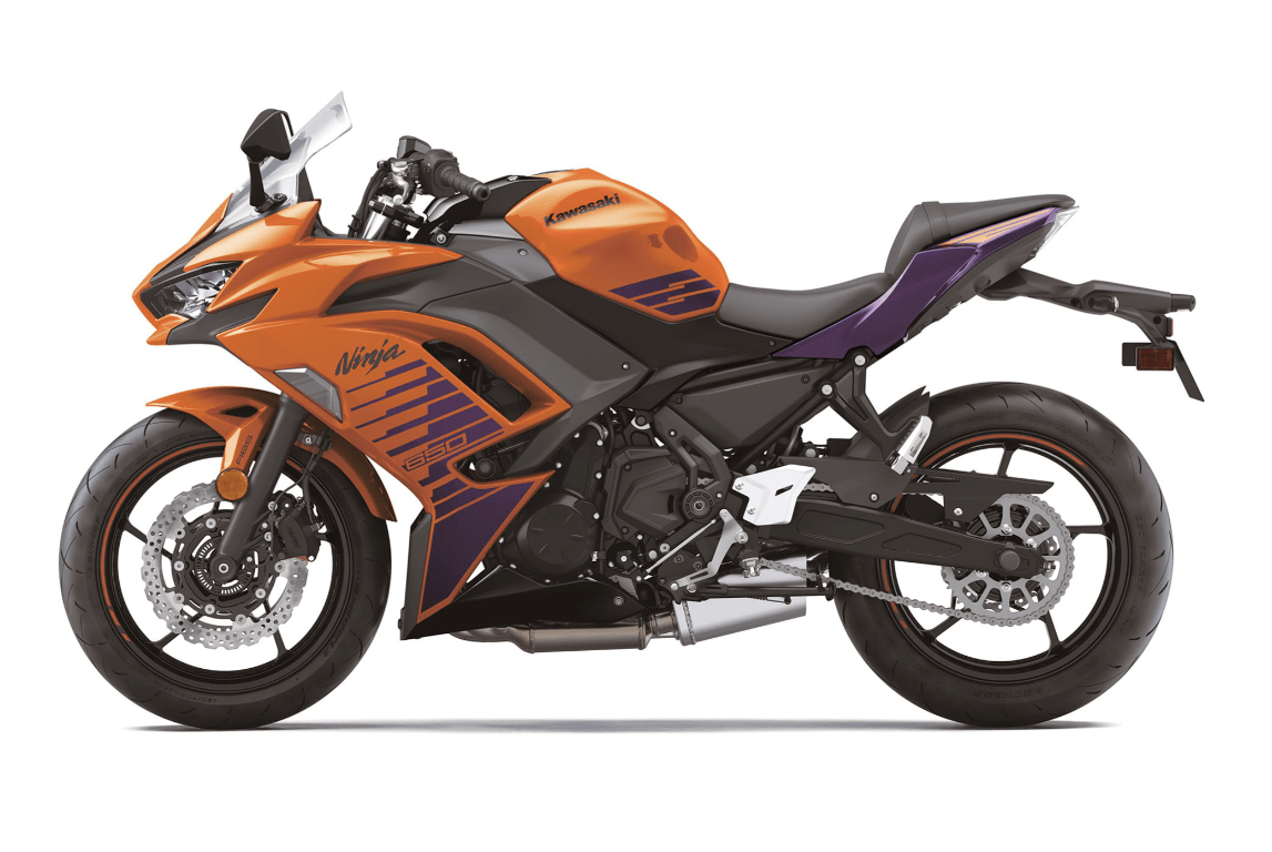 Fairings for Kawasaki Ninja 650 (2020-2025) Orange, Purple, Black at KingsMotorcycleFairings.com