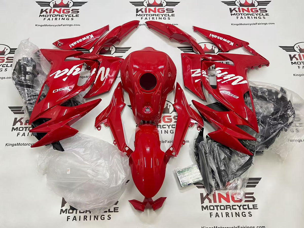 Fairings for Kawasaki Ninja 650 (2020-2025) Red, White at KingsMotorcycleFairings.com
