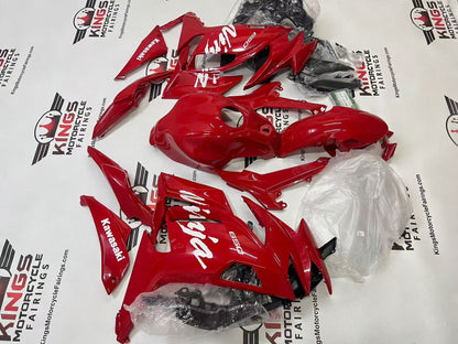 Fairings for Kawasaki Ninja 650 (2020-2025) Red, White from KingsMotorcycleFairings.com