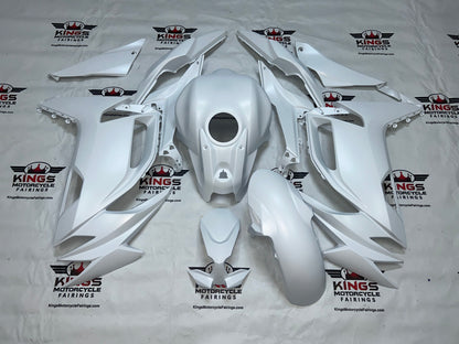 Fairings for Kawasaki Ninja 650 (2020-2025) White Metallic at KingsMotorcycleFairings.com