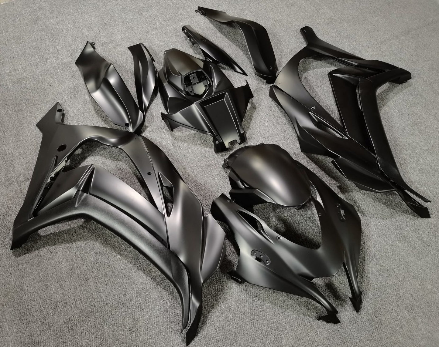 Fairings for Kawasaki Ninja ZX-10R (2016-2020) Flat Black at KingsMotorcycleFairings.com