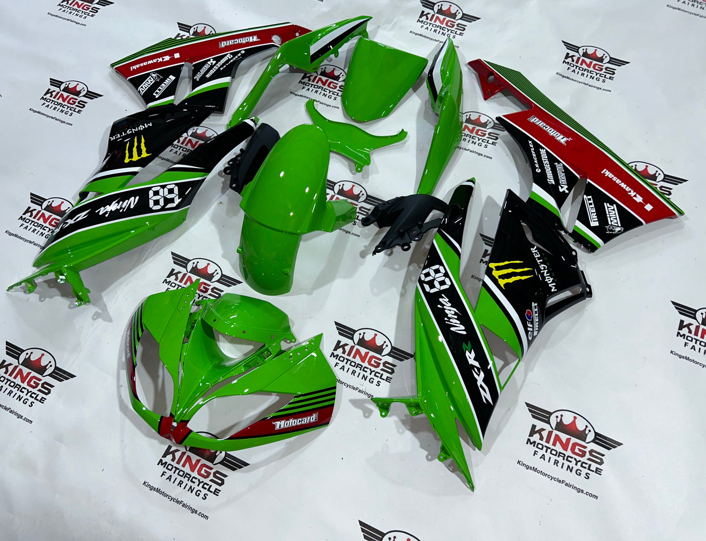Fairings for Kawasaki Ninja ZX-6R 636 (2009-2012) Green Motocard from KingsMotorcycleFairings.com