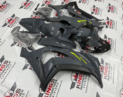 Kawasaki Ninja ZX10R Fairings (2011-2015) Dark Nardo Gray, Yellow at KingsMotorcycleFairings.com