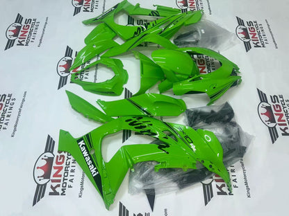 Fairings for Kawasaki Ninja ZX10R (2016-2020) Gloss Green, Black, White at KingsMotorcycleFairings.com