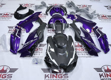 Fairings for Kawasaki Ninja ZX10R (2021-2025) Faux Carbon Fiber, Purple, White at KingsMotorcycleFairings.com