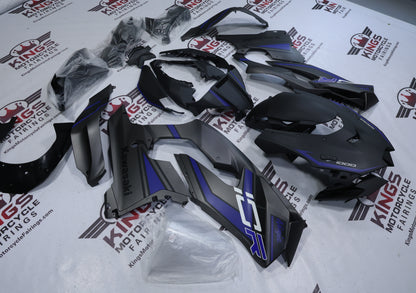 Fairings for Kawasaki Ninja ZX10R (2021-2025) Matte Black, Gray, Blue, White at KingsMotorcycleFairings.com