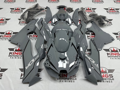 Fairings for Kawasaki Ninja ZX10R (2021-2025) Nardo Gray, Black, White at KingsMotorcycleFairings.com