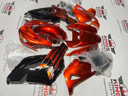 Fairings for Kawasaki Ninja ZX14R (2012-2024) Orange Rust, Black from KingsMotorcycleFairings.com