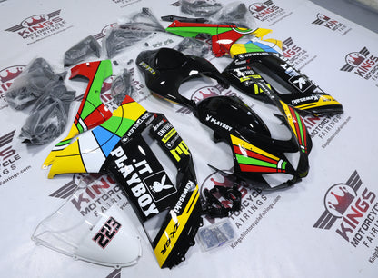 Fairings for Kawasaki Ninja ZX6R 636 (2007-2008) Colored Playboy at KingsMotorcycleFairings.com