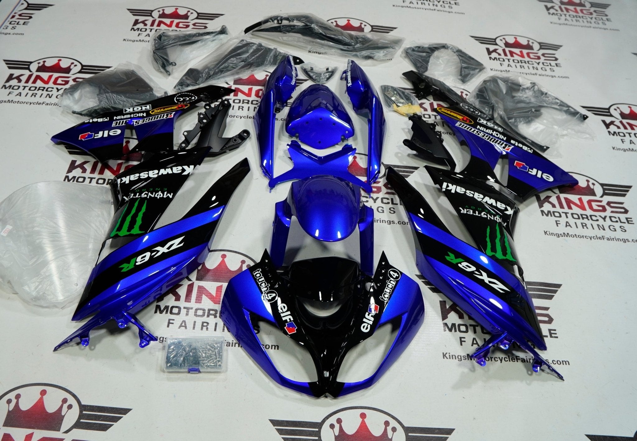 Fairings | Kawasaki ZX6R 636 (2009-2012) Blue Monster Energy