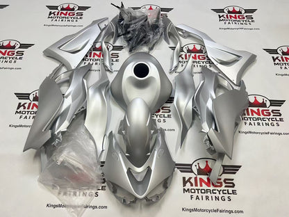 Fairings for Kawasaki Ninja ZX6R 636 (2024-2025) All Satin Silver from KingsMotorcycleFairings.com