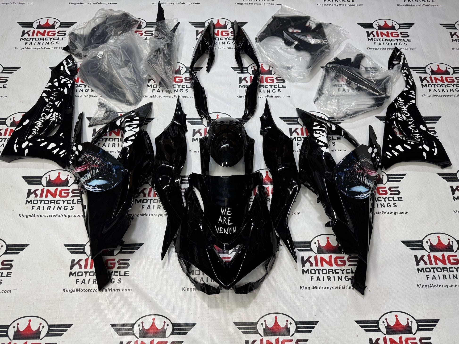 Fairings for Kawasaki Ninja ZX6R 636 (2024-2025) Black Venom at KingsMotorcycleFairings.com