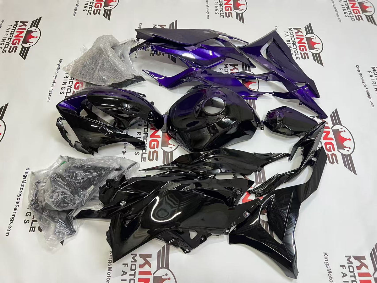 Fairings for Kawasaki Ninja ZX6R 636 (2024-2025) Purple, Black Split at KingsMotorcycleFairings.com