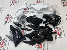 Fairings for Kawasaki Ninja ZX6R 636 (2026) Black, White Half Split at KingsMotorcycleFairings.com