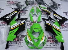 Fairings for Kawasaki Ninja ZX6R (2024-2025) KRT Green, Black, Yellow, White at KingsMotorcycleFairings.com