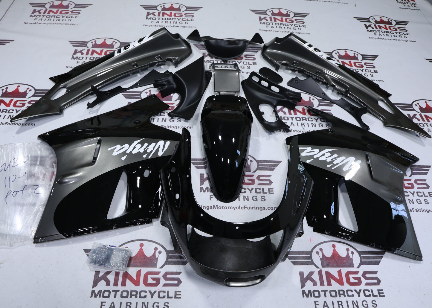 Fairings for Kawasaki ZX-11 / ZZR1100 C Model (1990-1992) Black, Gray, White at KingsMotorcycleFairings.com