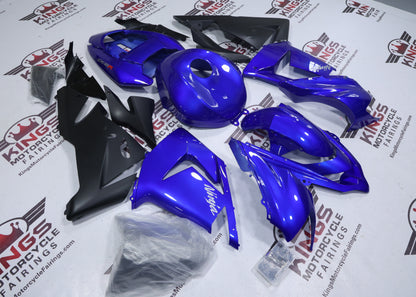 Fairings for Kawasaki ZX10R (2004-2005) Blue, Matte Black, Silver at KingsMotorcycleFairings.com