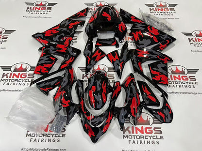 Fairings for Kawasaki ZX10R (2004-2005) Red, Gray, Black Camouflage at KingsMotorcycleFairings.com