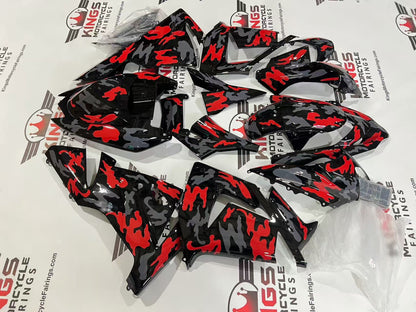 Fairings for Kawasaki ZX10R (2004-2005) Red, Gray, Black Camouflage from KingsMotorcycleFairings.com