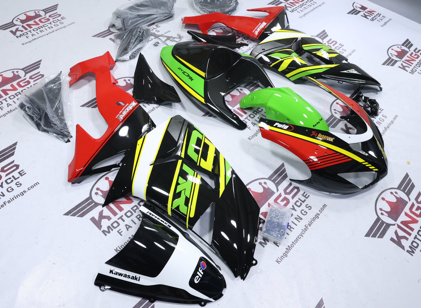 Fairings for Kawasaki ZX10R (2006-2007) Black, Green, Red, Yellow from KingsMotorcycleFairings.com