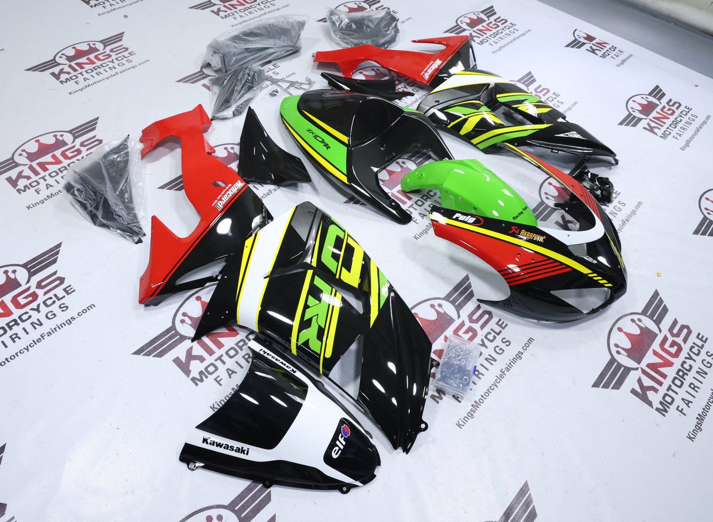 Fairings for Kawasaki ZX10R (2006-2007) Black, Red, Green, Yellow from KingsMotorcycleFairings.com
