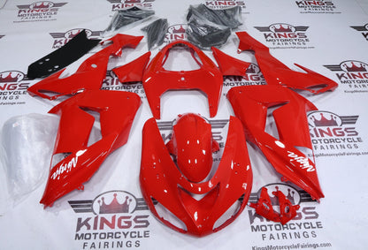 Fairings for Kawasaki ZX10R (2006-2007) Red, White at KingsMotorcycleFairings.com
