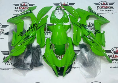 Fairings for Kawasaki ZX10R (2016-2020) Gloss Green, Black, White from KingsMotorcycleFairings.com