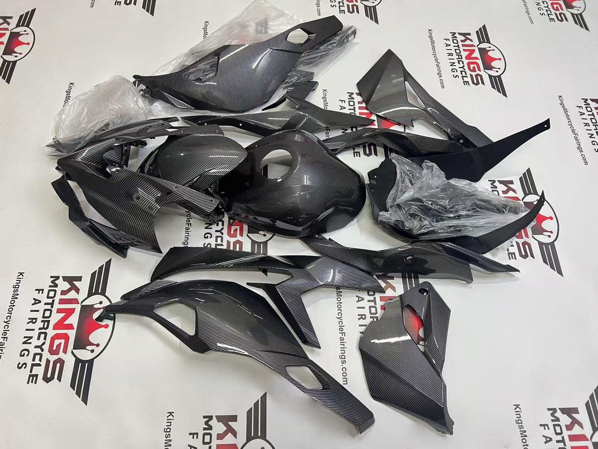 Fairings for Kawasaki ZX4RR (2019-2025) All Faux Carbon Fiber at KingsMotorcycleFairings.com
