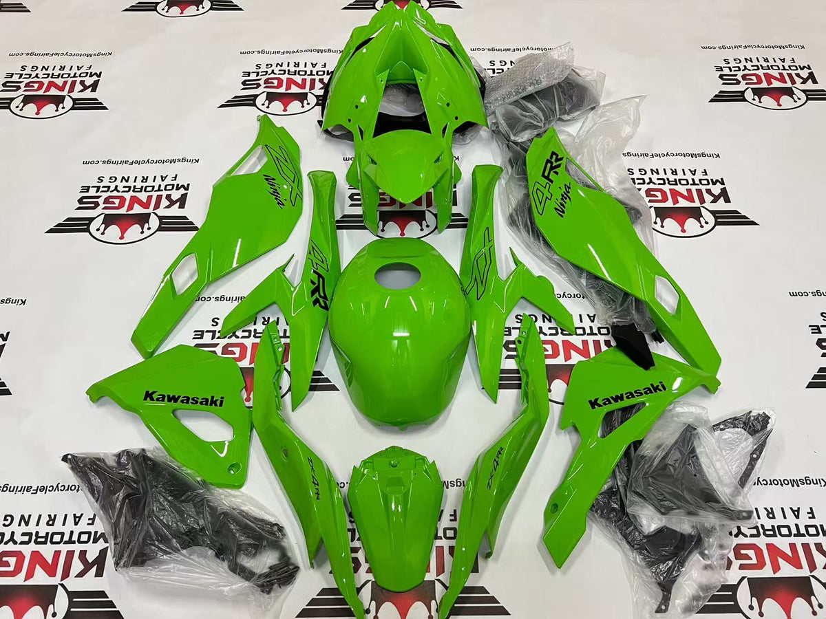 Fairings for Kawasaki ZX4RR (2019-2025) Green, Black at KingsMotorcycleFairings.com