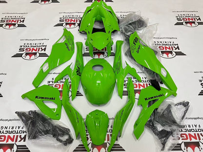 Fairings for Kawasaki ZX4RR (2019-2025) Green, Black at KingsMotorcycleFairings.com