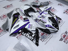 Fairings for Kawasaki ZX6R 636 (2005-2006) Black, White, Purple Playboy at KingsMotorcycleFairings.com