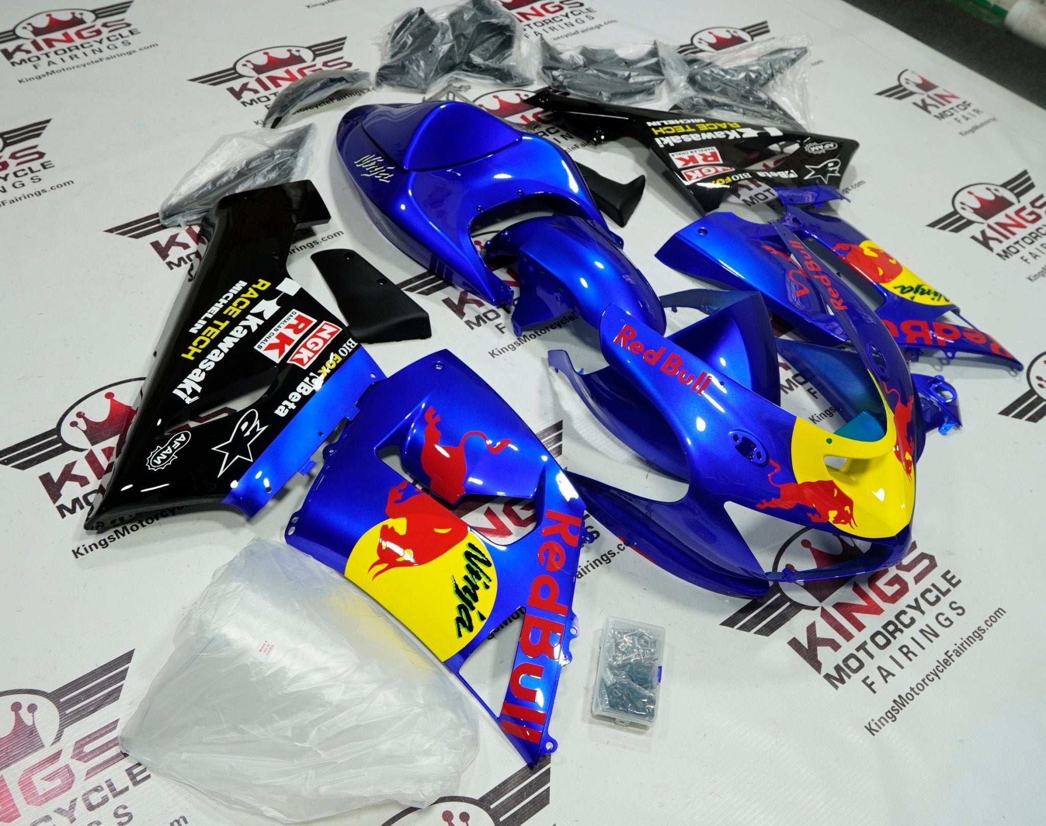 Fairings | Kawasaki ZX-6R 636 (2005-2006) Blue Red Bull