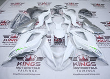 Fairings for Kawasaki ZX6R 636 (2013-2018) White, Silver, Lime Green at KingsMotorcycleFairings.com