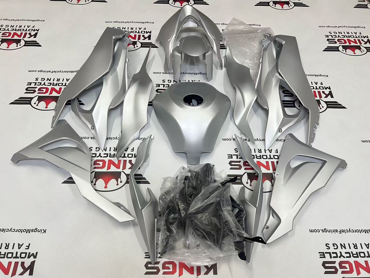 Fairings for Kawasaki ZX6R 636 (2024-2025) All Satin Silver from KingsMotorcycleFairings.com