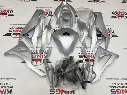 Fairings for Kawasaki ZX6R 636 (2024-2025) All Satin Silver from KingsMotorcycleFairings.com